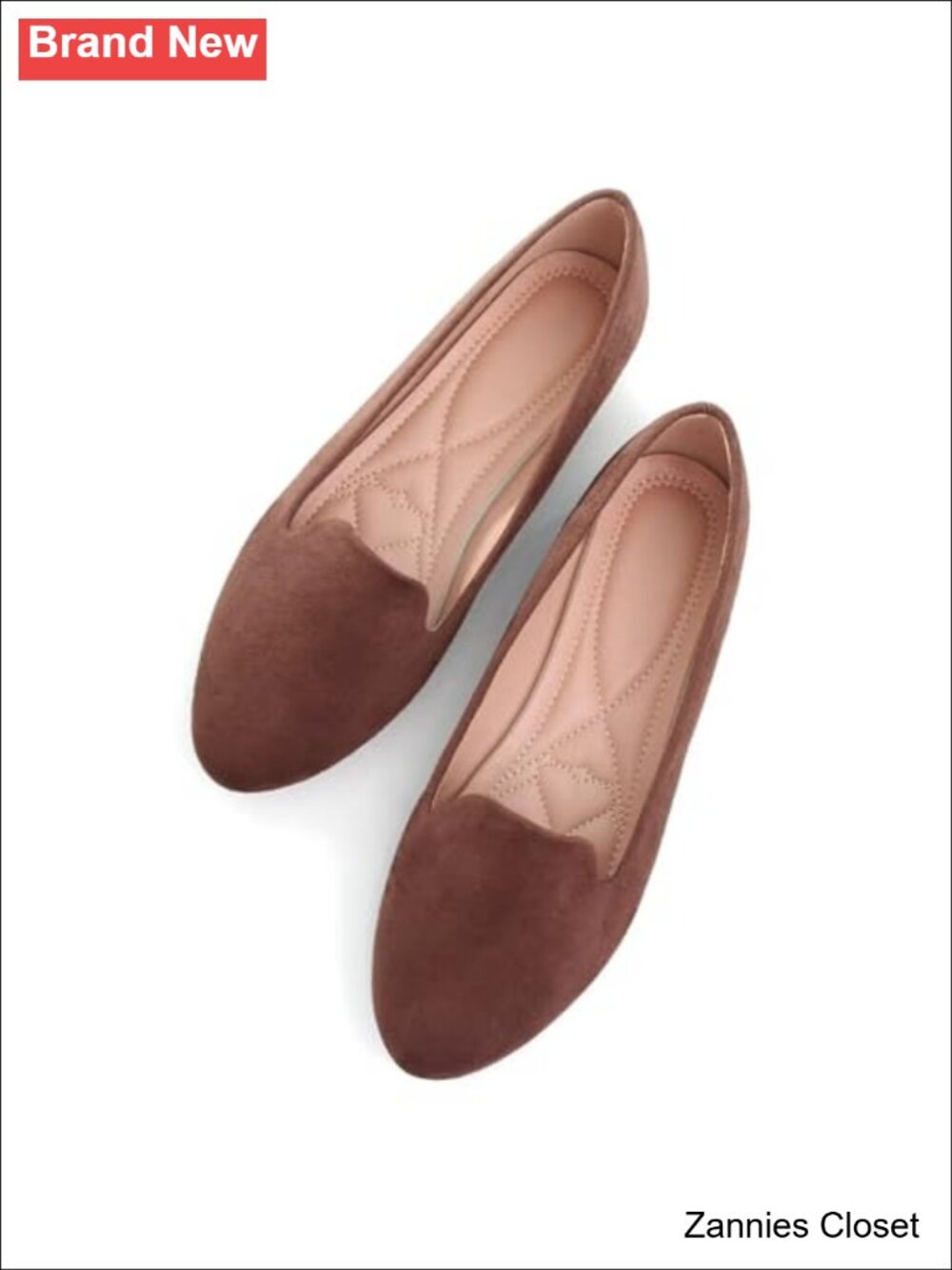 ✨SAILING LU Women Round Toe Suede Ballet Flats Comfortable Slip On Casual Shoes